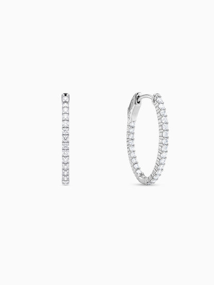Silver Enchanted Eve Oval Hoops