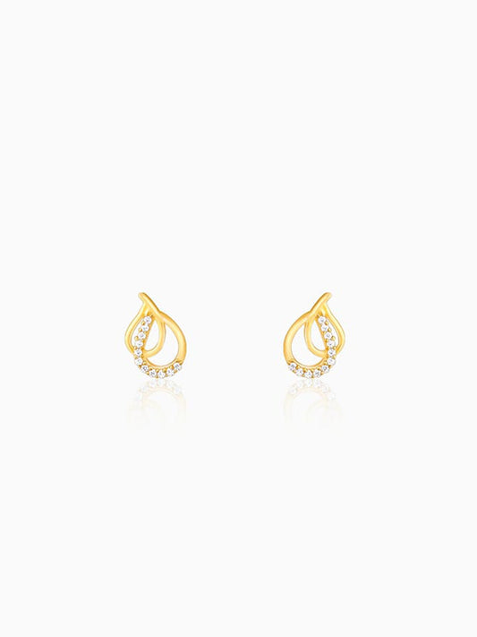 Golden Twin Pears Earrings