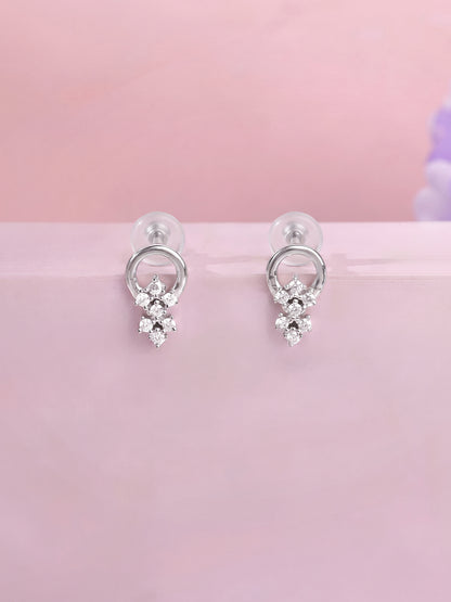 Silver Star Charm Earrings