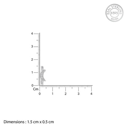 Silver Half Moon Hoop Earrings