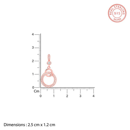 Rose Gold Locked in Love Dangler Earrings