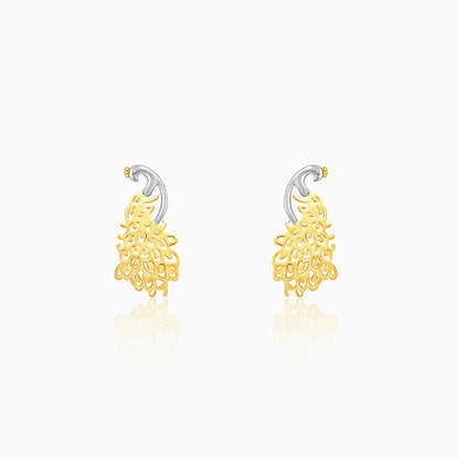 Golden Peacock Earrings