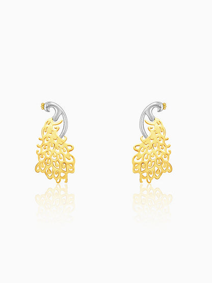 Golden Peacock Earrings
