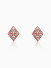 Rose Gold Zircon Stud Earrings
