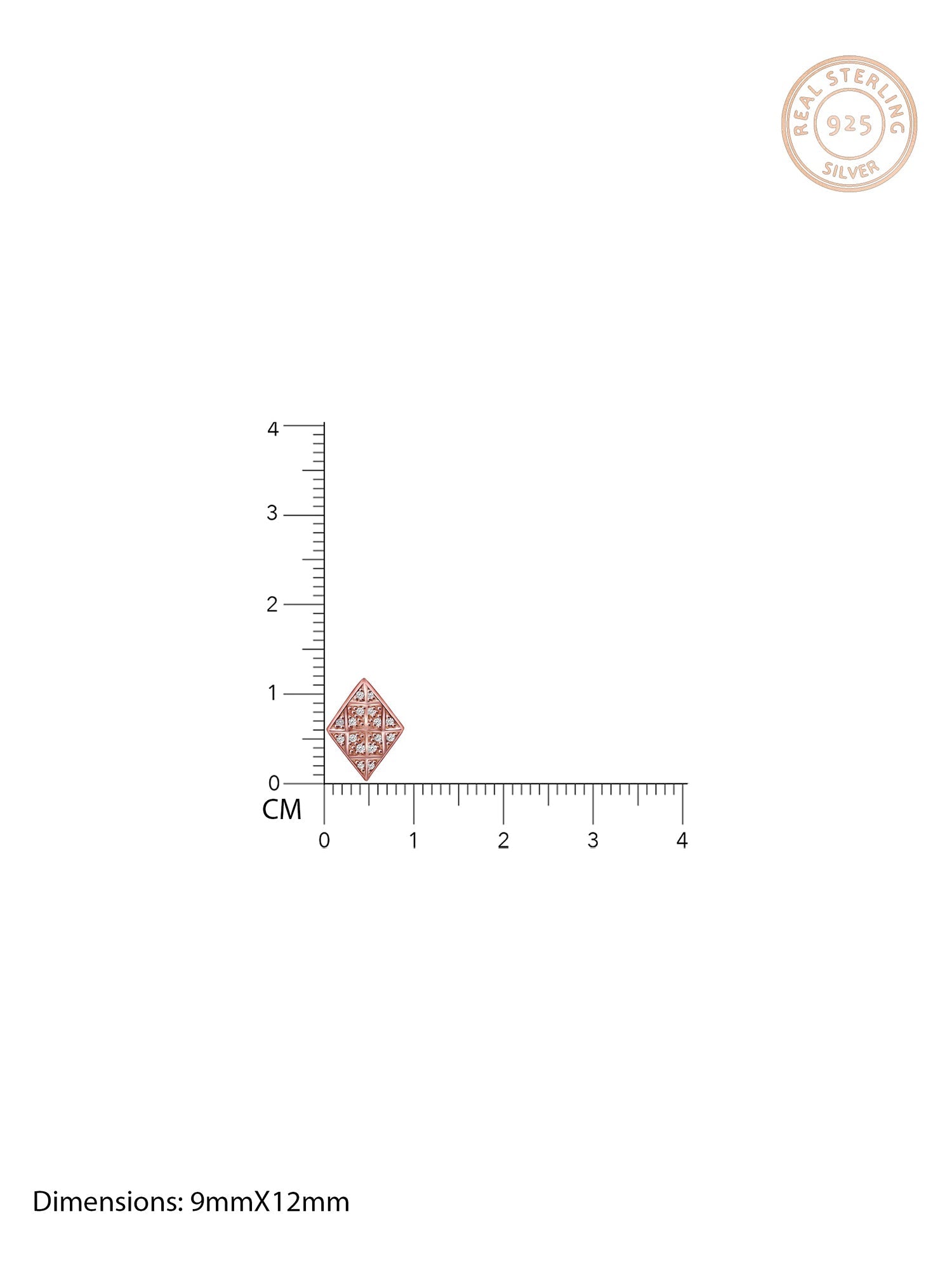 Rose Gold Zircon Stud Earrings