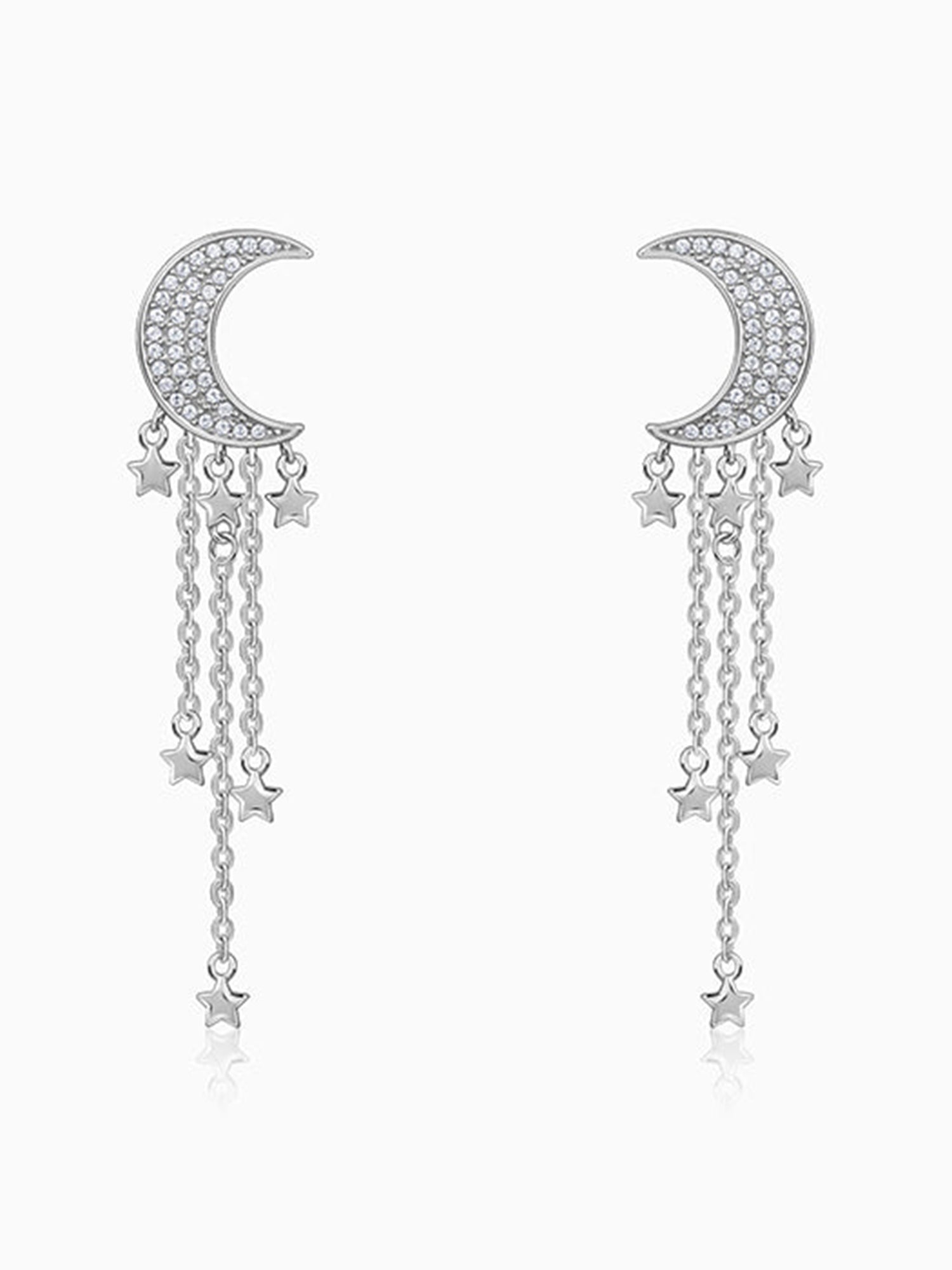 Silver Starry Star Danglers