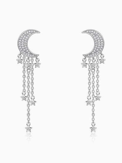 Silver Starry Star Danglers