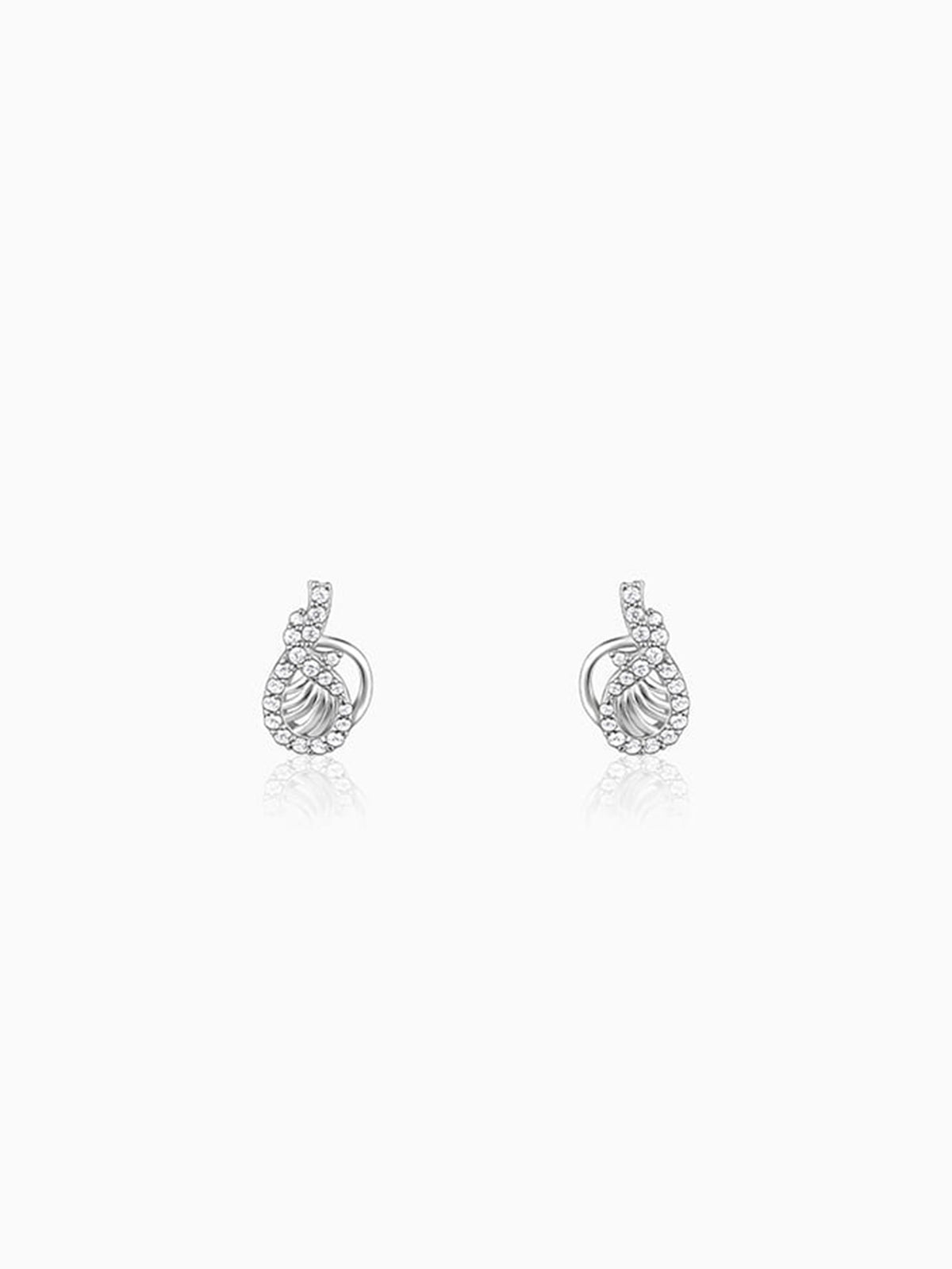 Silver Wave Knot Earrings