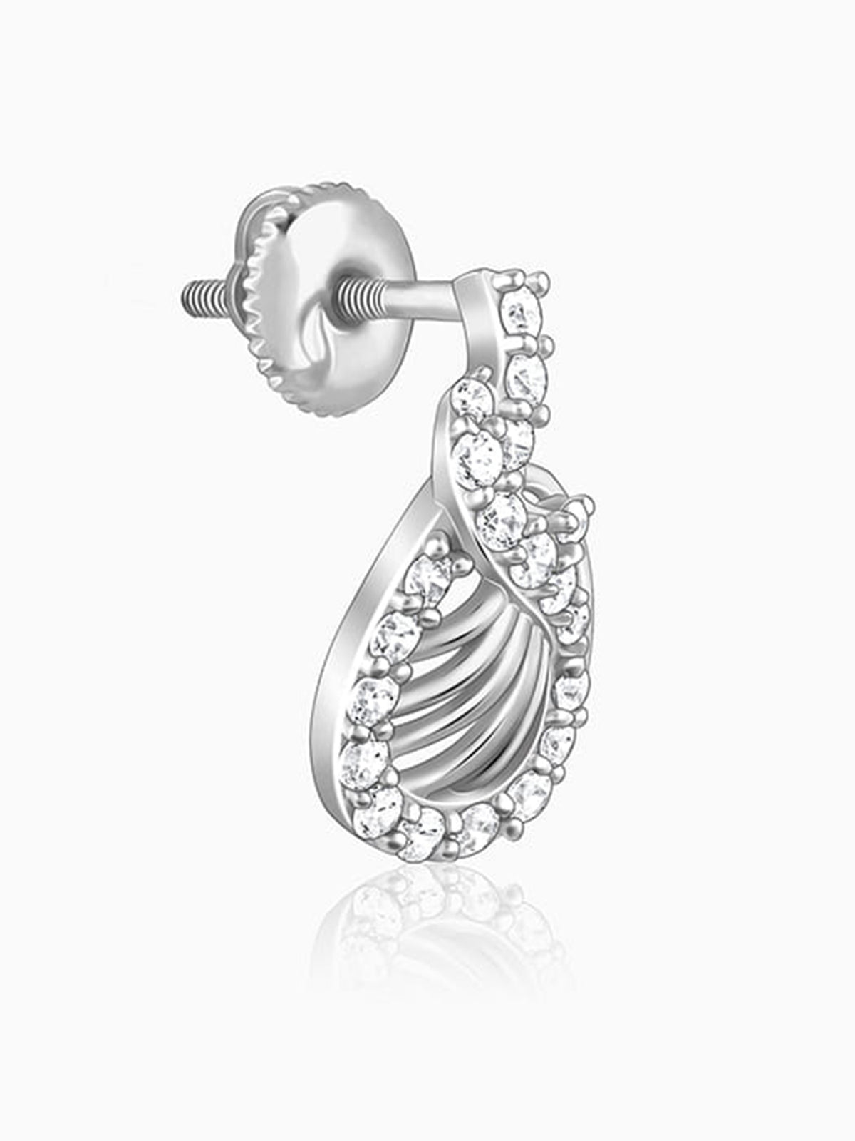 Silver Wave Knot Earrings