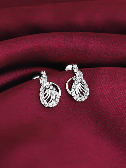 Silver Wave Knot Earrings