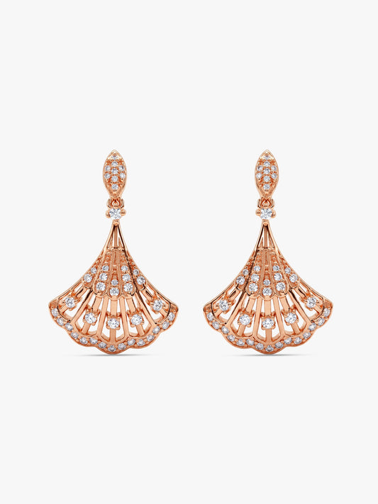 Rose Gold Seashell Earrings
