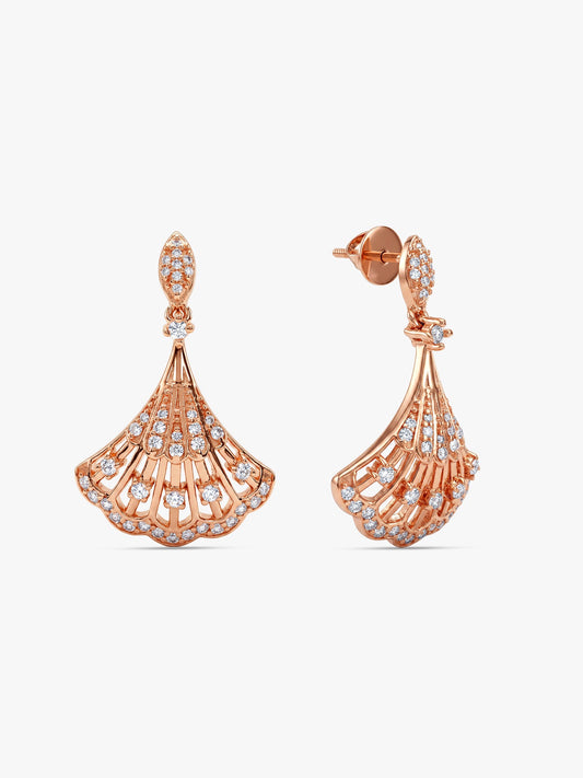 Rose Gold Seashell Earrings