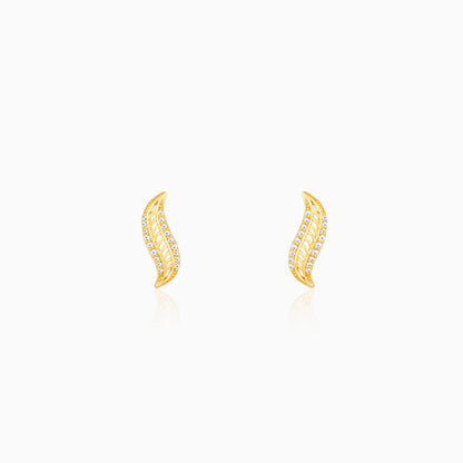 Golden Wavelet Earrings