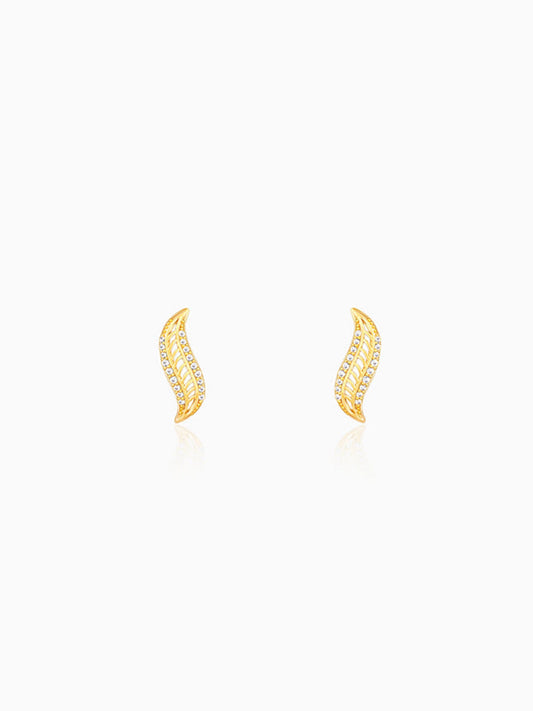 Golden Wavelet Earrings