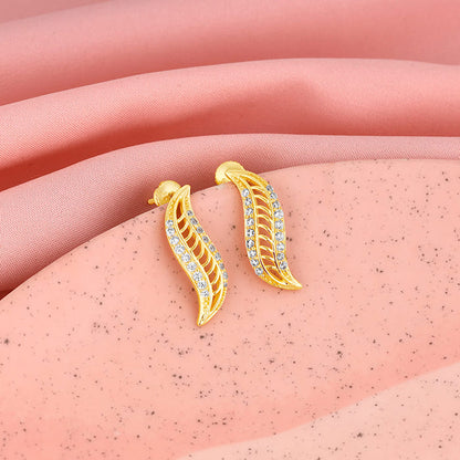 Golden Wavelet Earrings