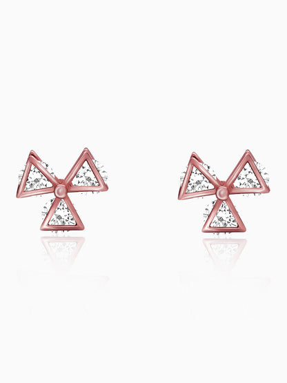 Rose Gold Mini Windmill Earrings