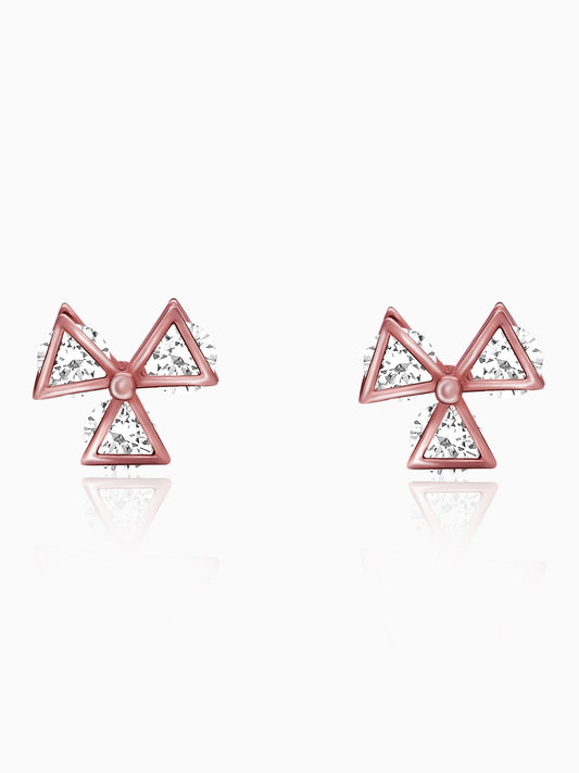 Rose Gold Mini Windmill Earrings