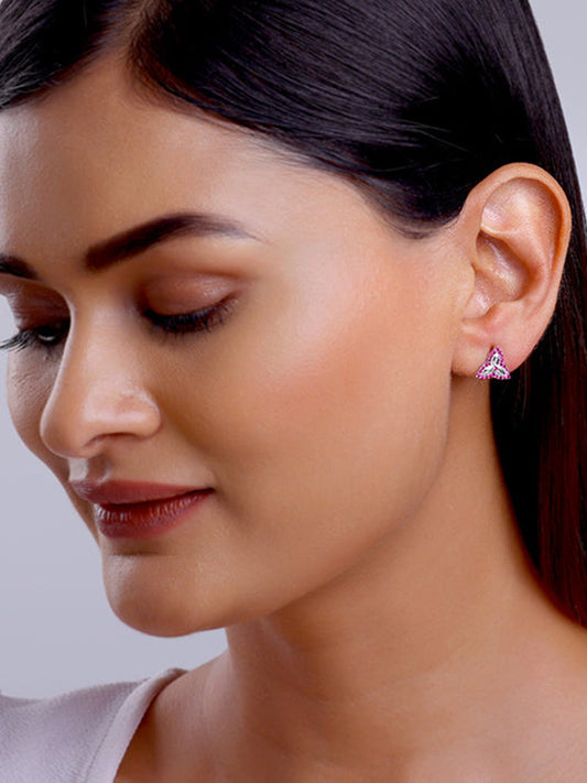 Silver Trillium Trifecta Earrings