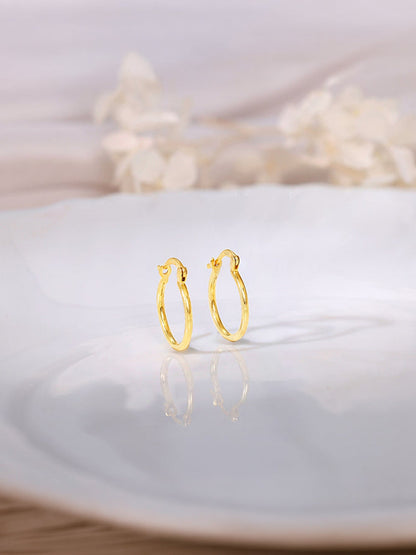 Golden Classic You Hoop Earrings