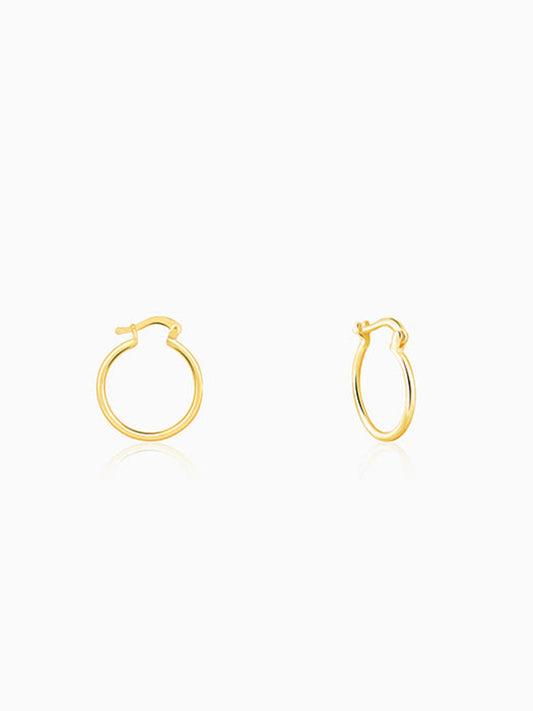 Golden Classy Work Hoop Earrings