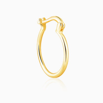 Golden Classy Work Hoop Earrings