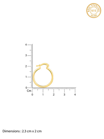 Golden Classy Work Hoop Earrings
