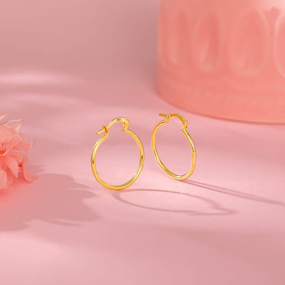 Golden Classy Work Hoop Earrings
