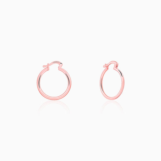 Rose Gold Minimal Hoop Earrings