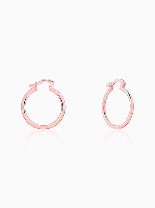 Rose Gold Minimal Hoop Earrings