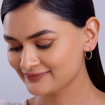 Rose Gold Minimal Hoop Earrings