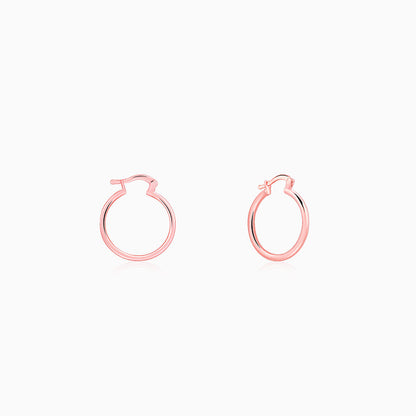 Rose Gold Work Hoop Earrings