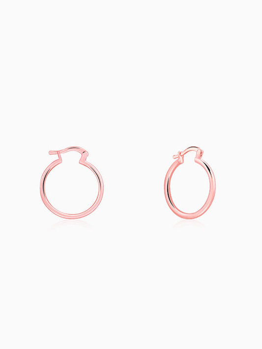 Rose Gold Work Hoop Earrings