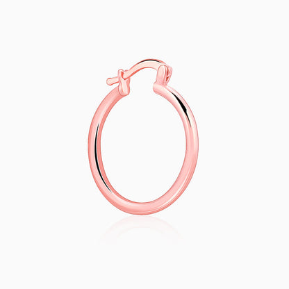 Rose Gold Work Hoop Earrings