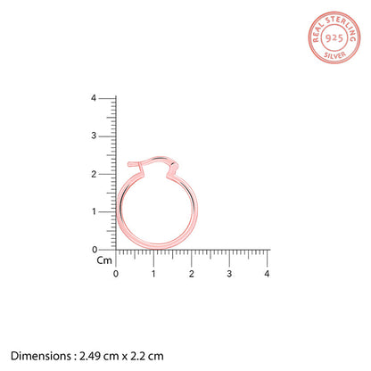 Rose Gold Work Hoop Earrings