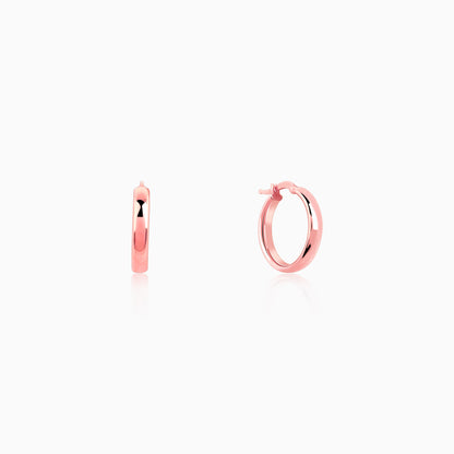 Rose Gold Circular Hoop Earrings