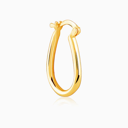 Golden Classic Flagon Hoop Earrings
