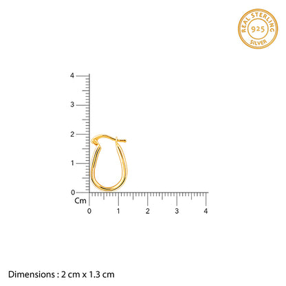 Golden Classic Flagon Hoop Earrings