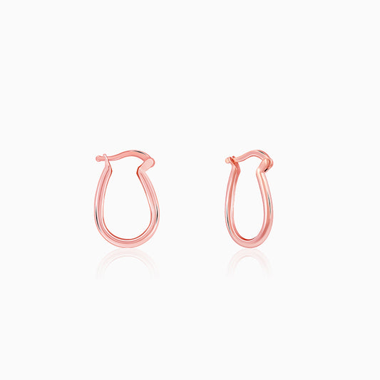 Rose Gold Blossom Hoop Earrings