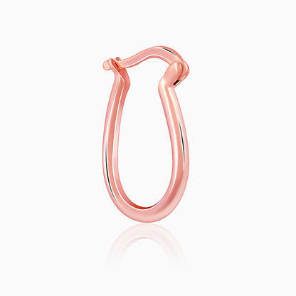 Rose Gold Blossom Hoop Earrings