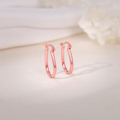 Rose Gold Blossom Hoop Earrings