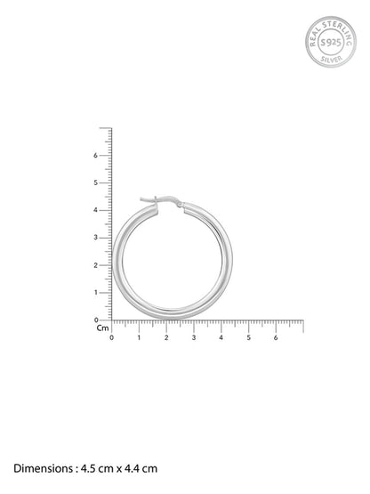 Silver Round Hoop Earring