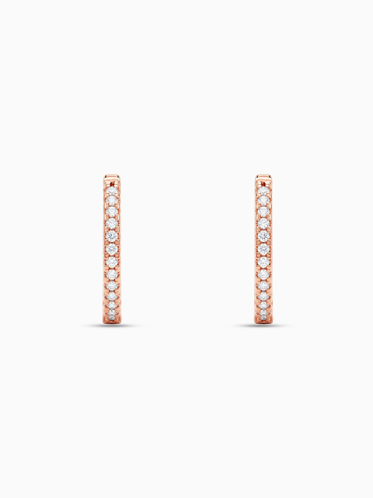 Rose Gold Shining Hoop Earrings
