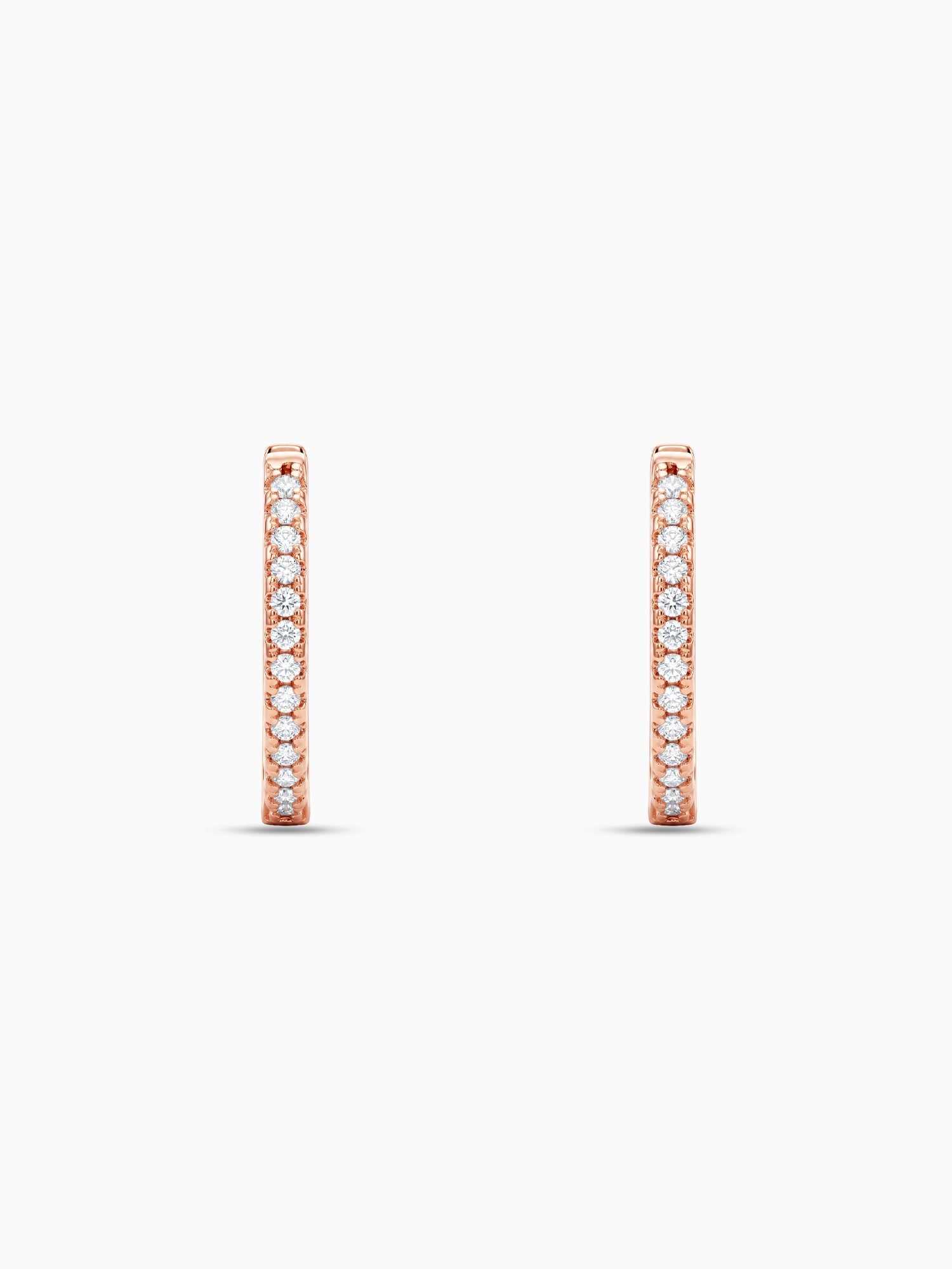 Rose Gold Shining Hoop Earrings