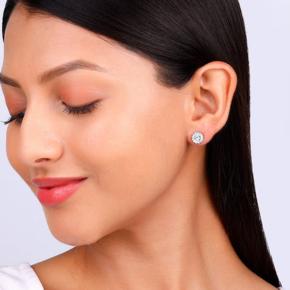 Silver Be The Bloom Earrings