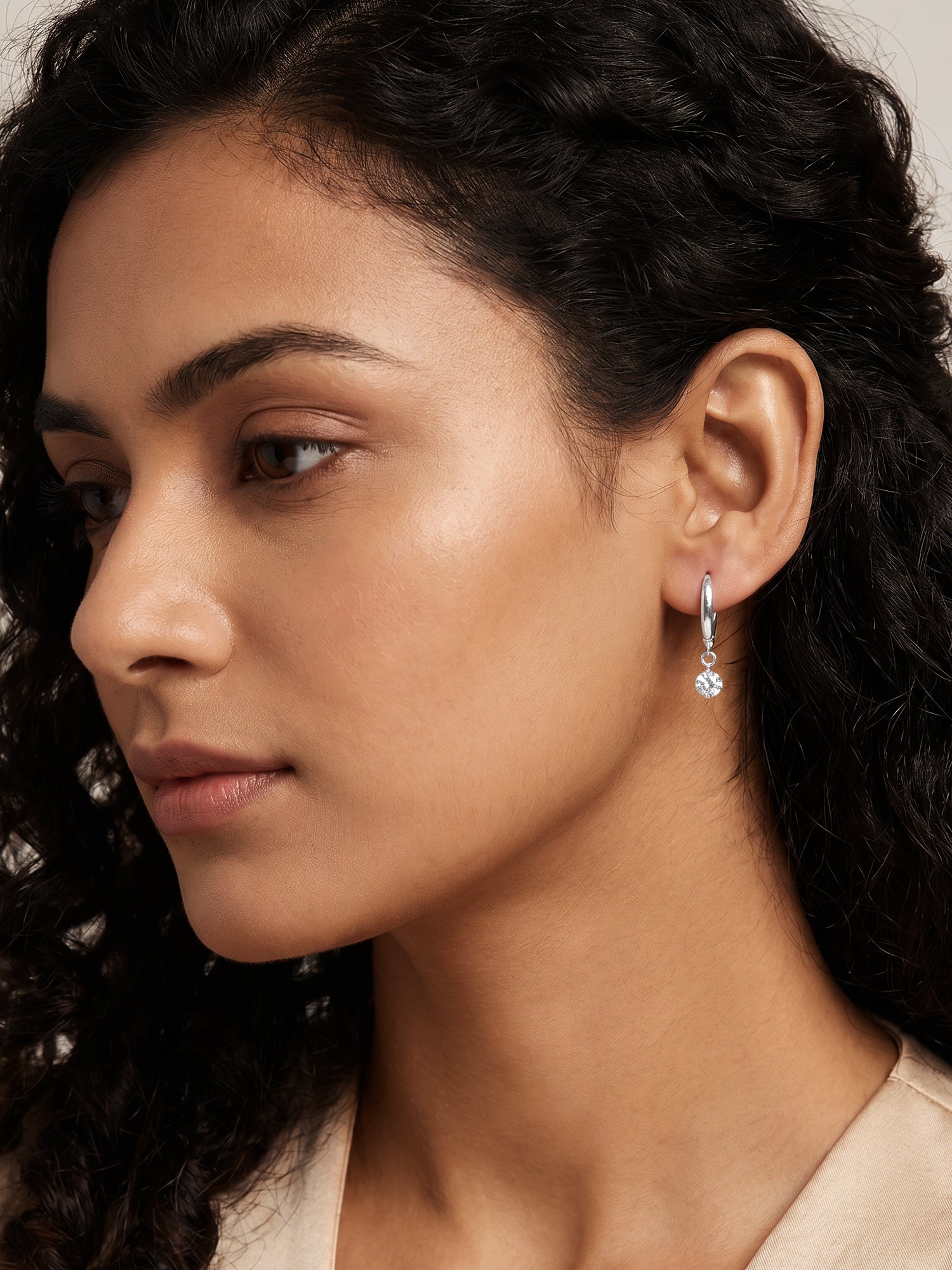 Silver Classic Shiny Drop Earrings