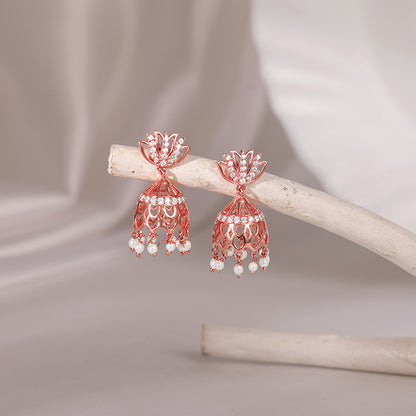 Rose Gold Padma Jhumka