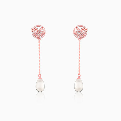 Rose Gold Cute Fish Drop Earrings