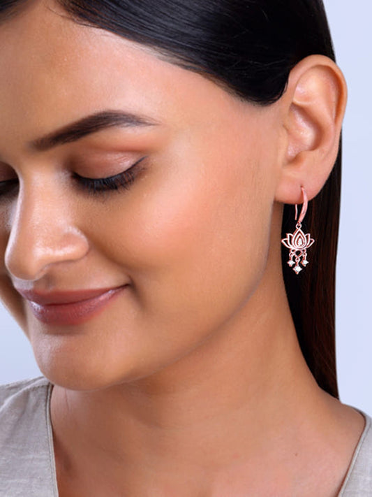 Rose Gold Ramaniya Komal Earrings