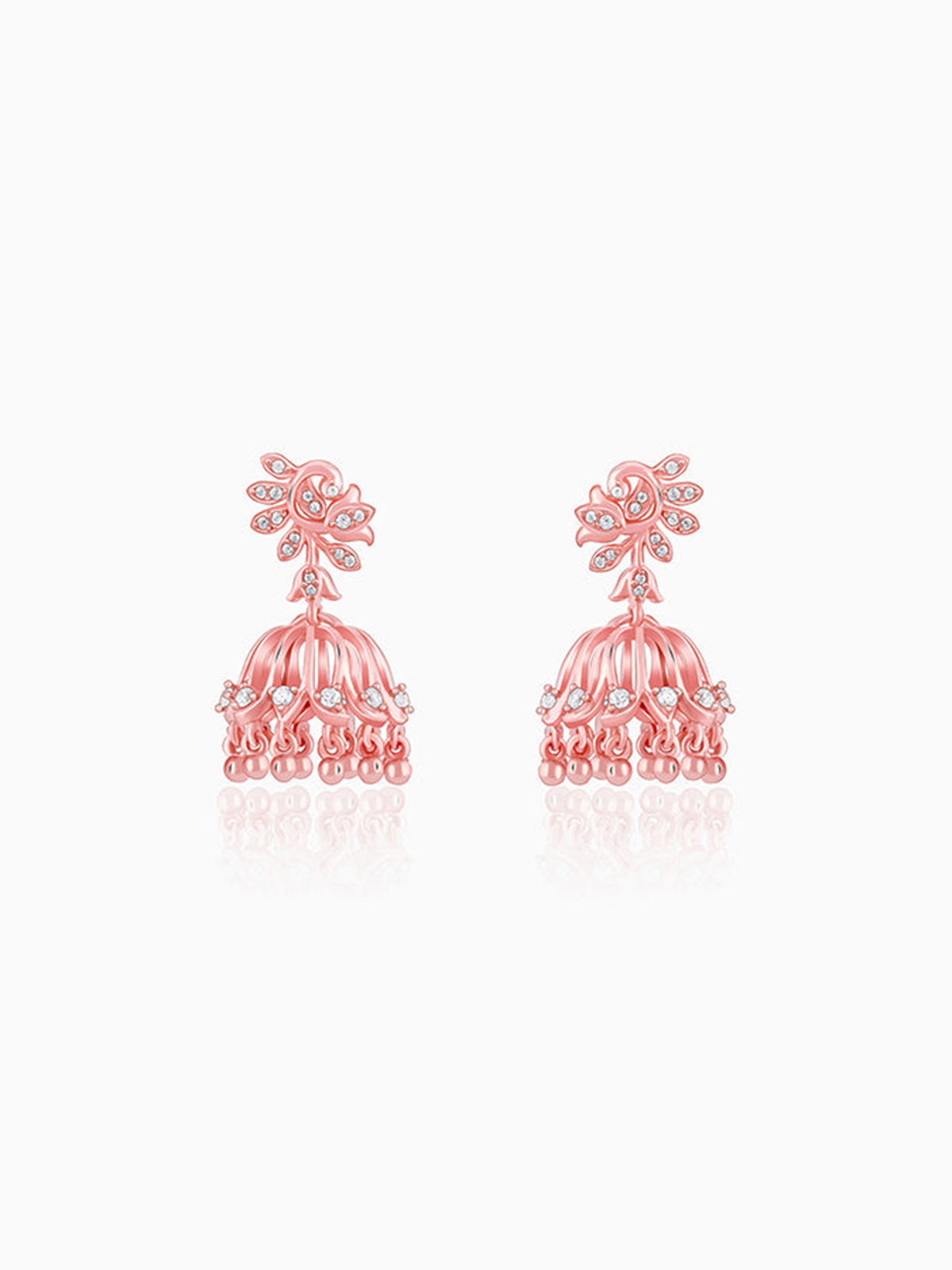 Rose Gold Sundar Mor Jhumki