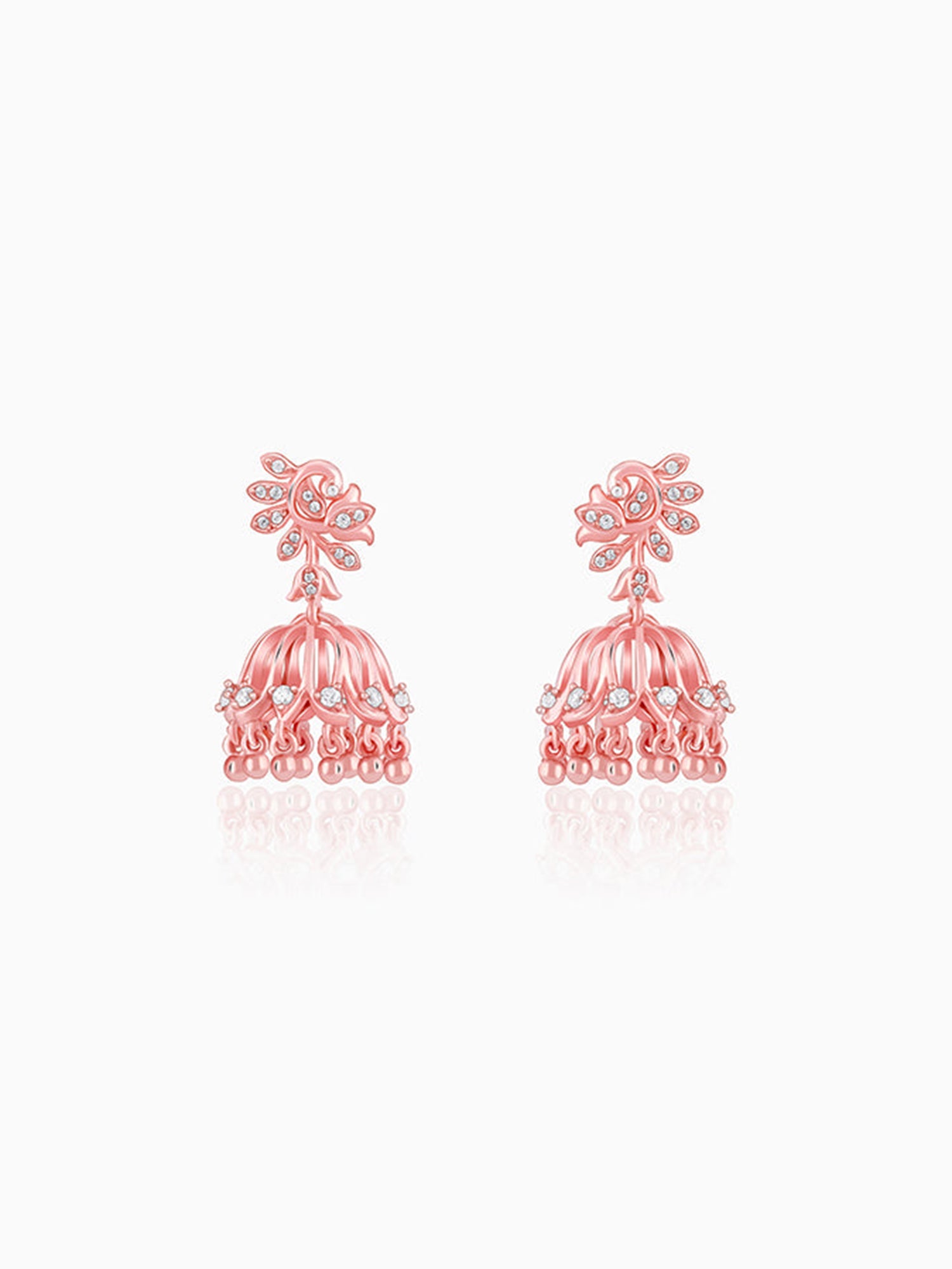 Rose Gold Sundar Mor Jhumki